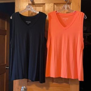 NWOT Two Soft Surroundings On Holiday Tank Tops